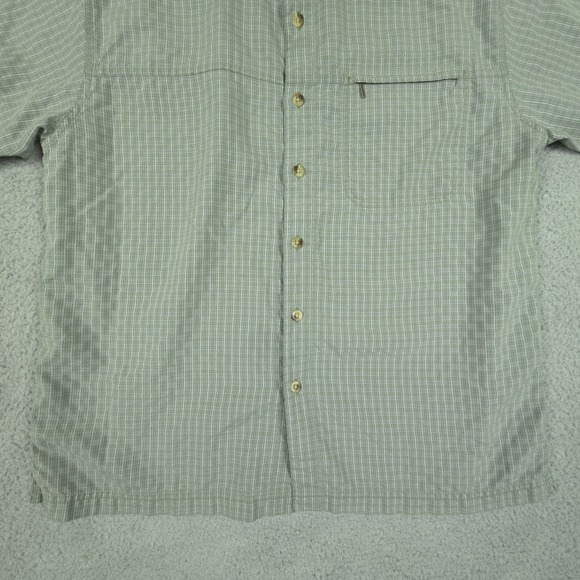 The‎ North Face Mens Large Hiking Style Green Check Short Sleeve Button Shirt - Picture 4 of 15